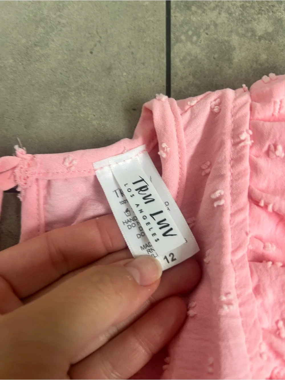 Tru Luv Los Angeles pink ruffle tiered mini dress 12